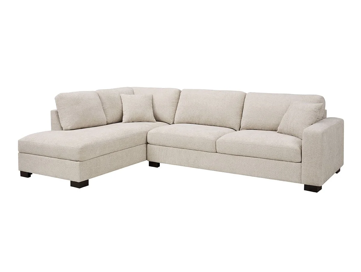 TGC TGC Tracey Beige Chenille Fabric Left Hand Corner Sofa