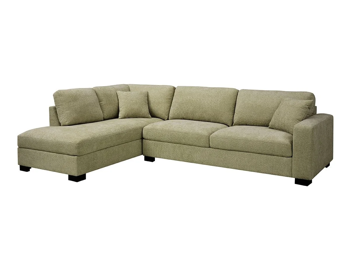 TGC TGC Tracey Green Chenille Fabric Left Hand Corner Sofa