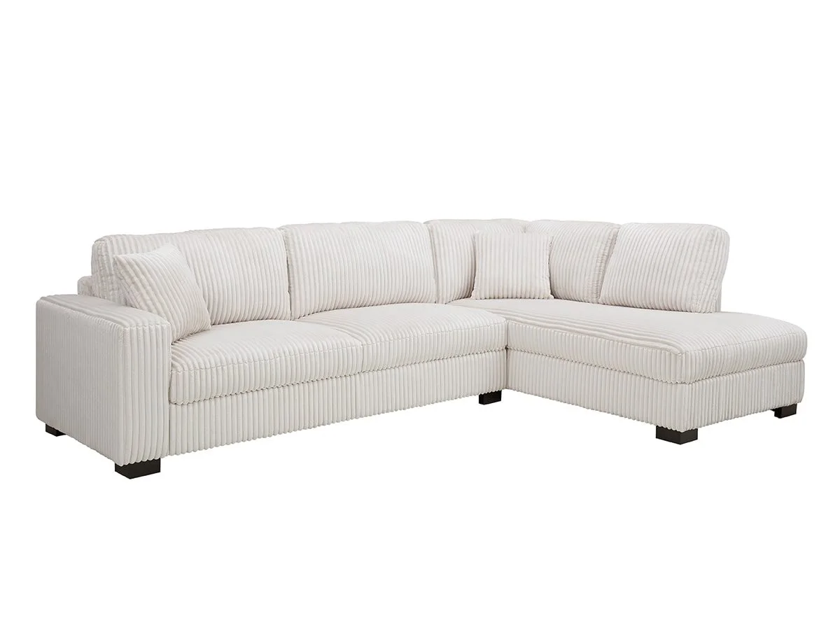 TGC TGC Tracey Cream Cord Fabric Right Hand Corner Sofa