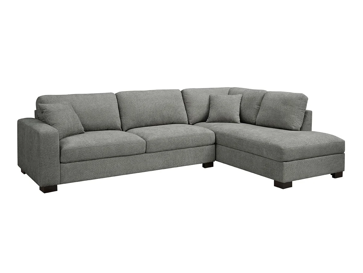 TGC TGC Tracey Grey Chenille Fabric Right Hand Corner Sofa