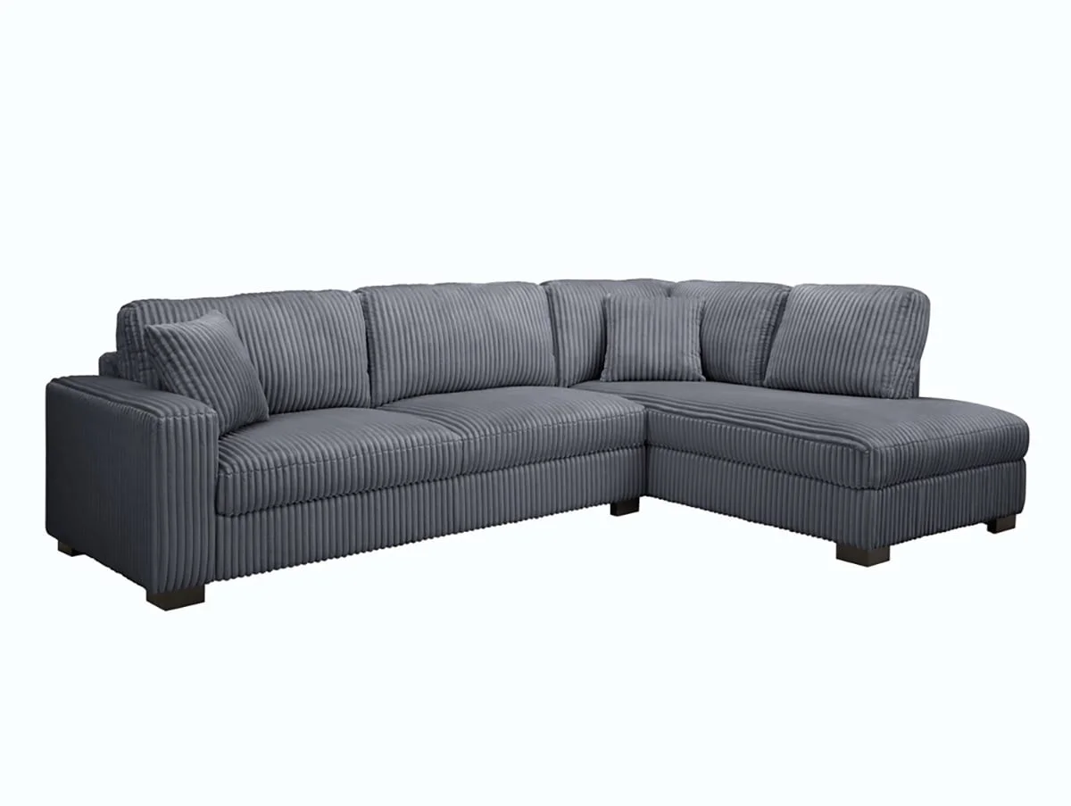 TGC TGC Tracey Grey Cord Fabric Right Hand Corner Sofa