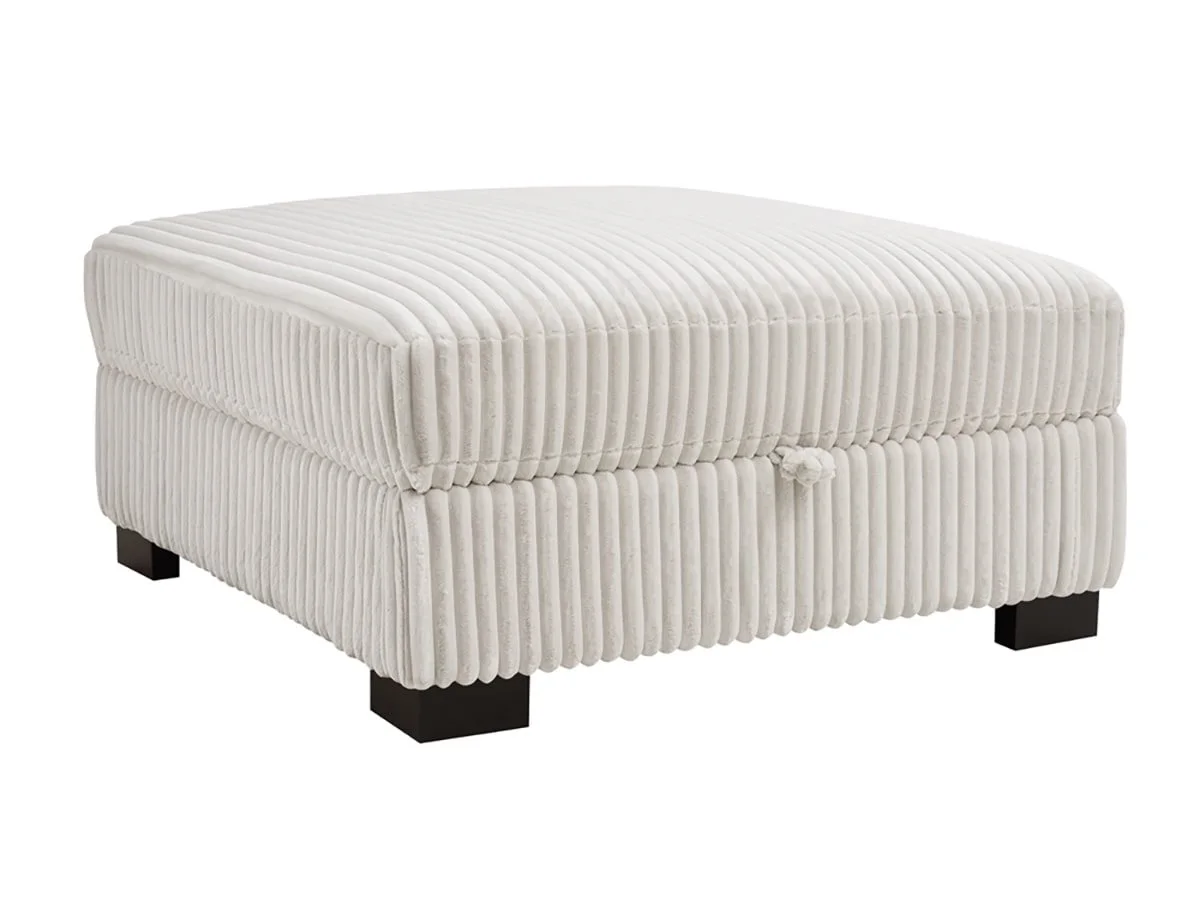 TGC TGC Tracey Cream Cord Fabric Storage Footstool