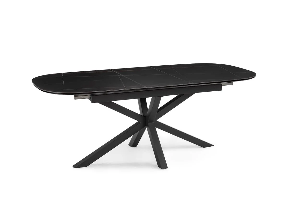 TGC TGC Vincent Black Ceramic Extending Dining Table