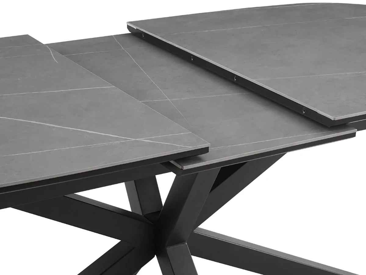 TGC TGC Vincent Grey Ceramic Extending Dining Table