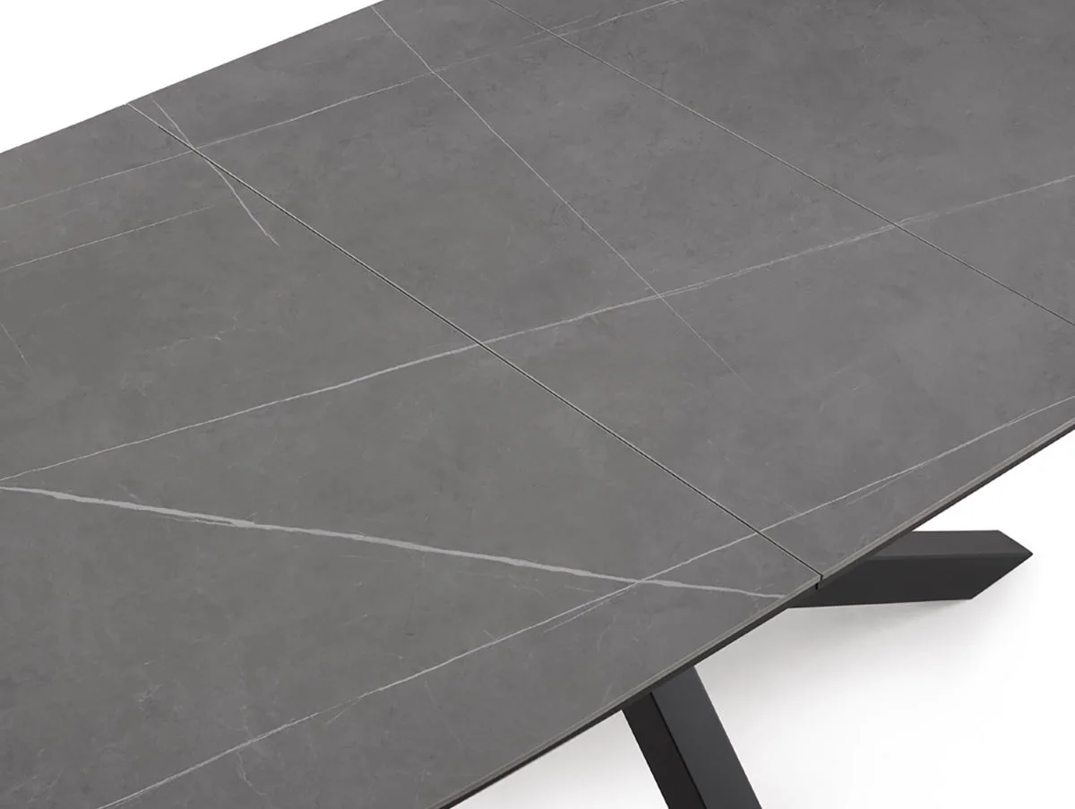 TGC TGC Vincent Grey Ceramic Extending Dining Table