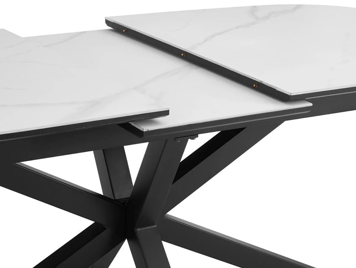 TGC TGC Vincent White Ceramic Extending Dining Table