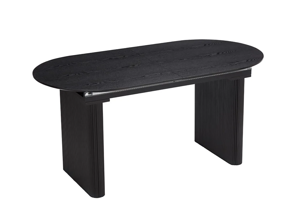 TGC TGC Yuki Black Wood Veneer Japandi Extending Table