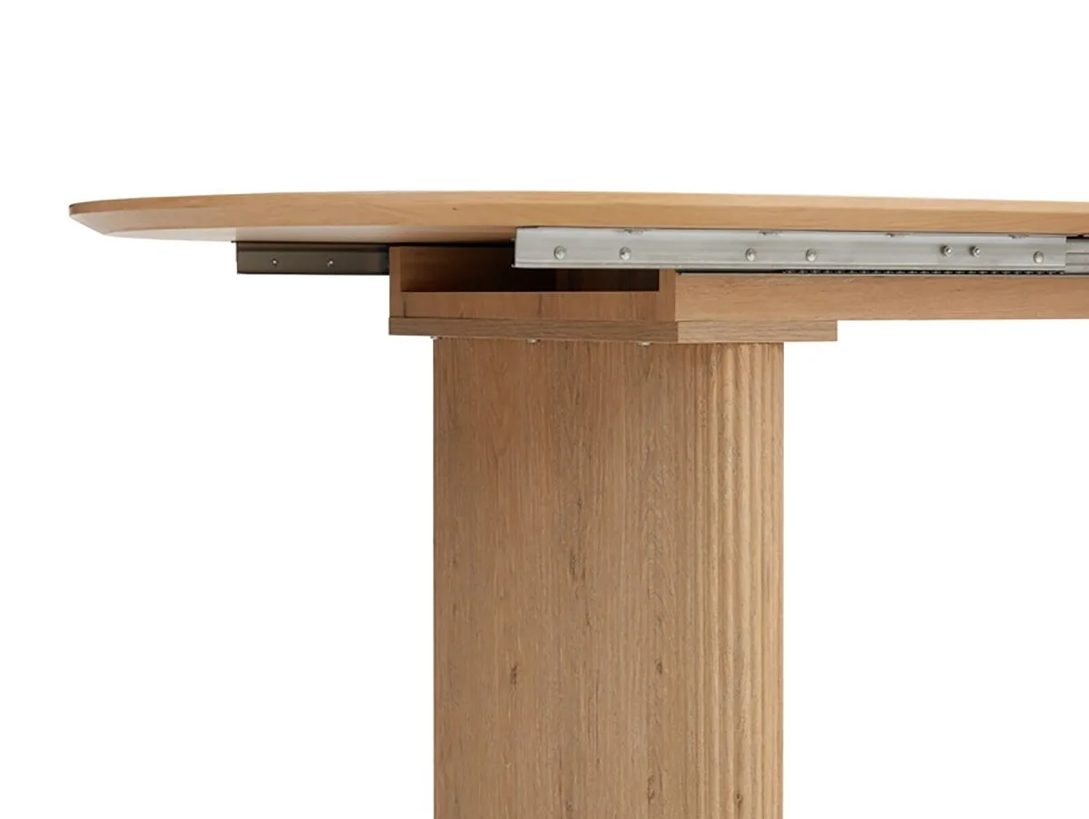 TGC TGC Yuki Natural Wood Veneer Japandi Extending Table