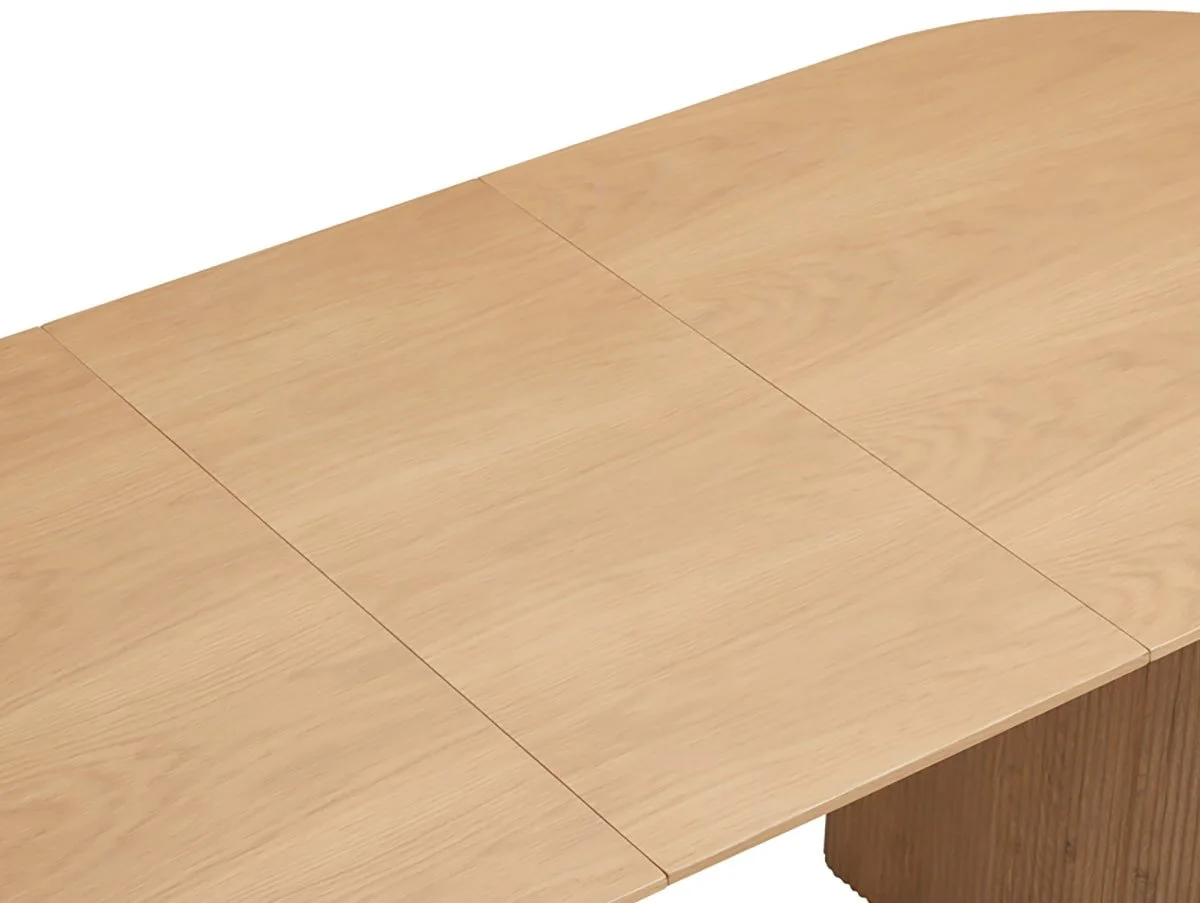 TGC TGC Yuki Natural Wood Veneer Japandi Extending Table