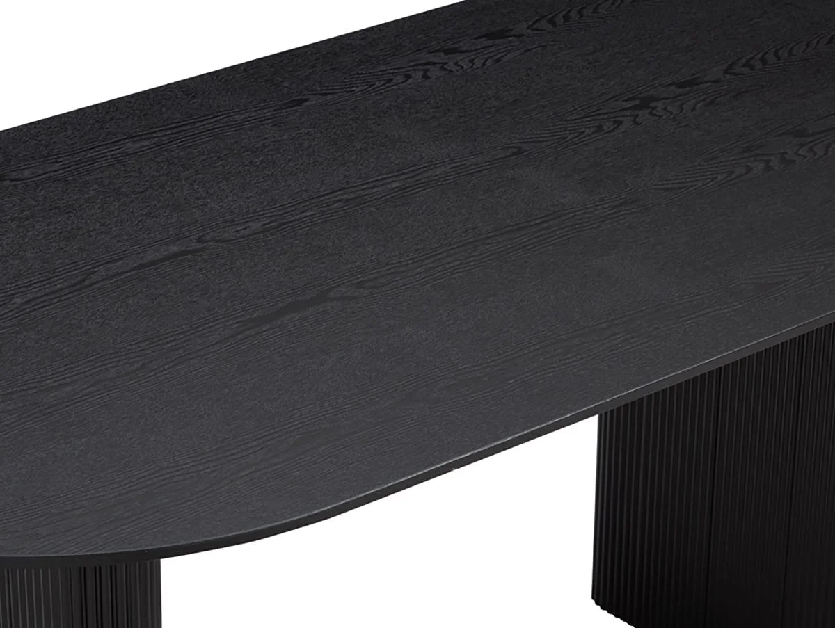TGC TGC Yuki Black Wood Veneer Japandi Table