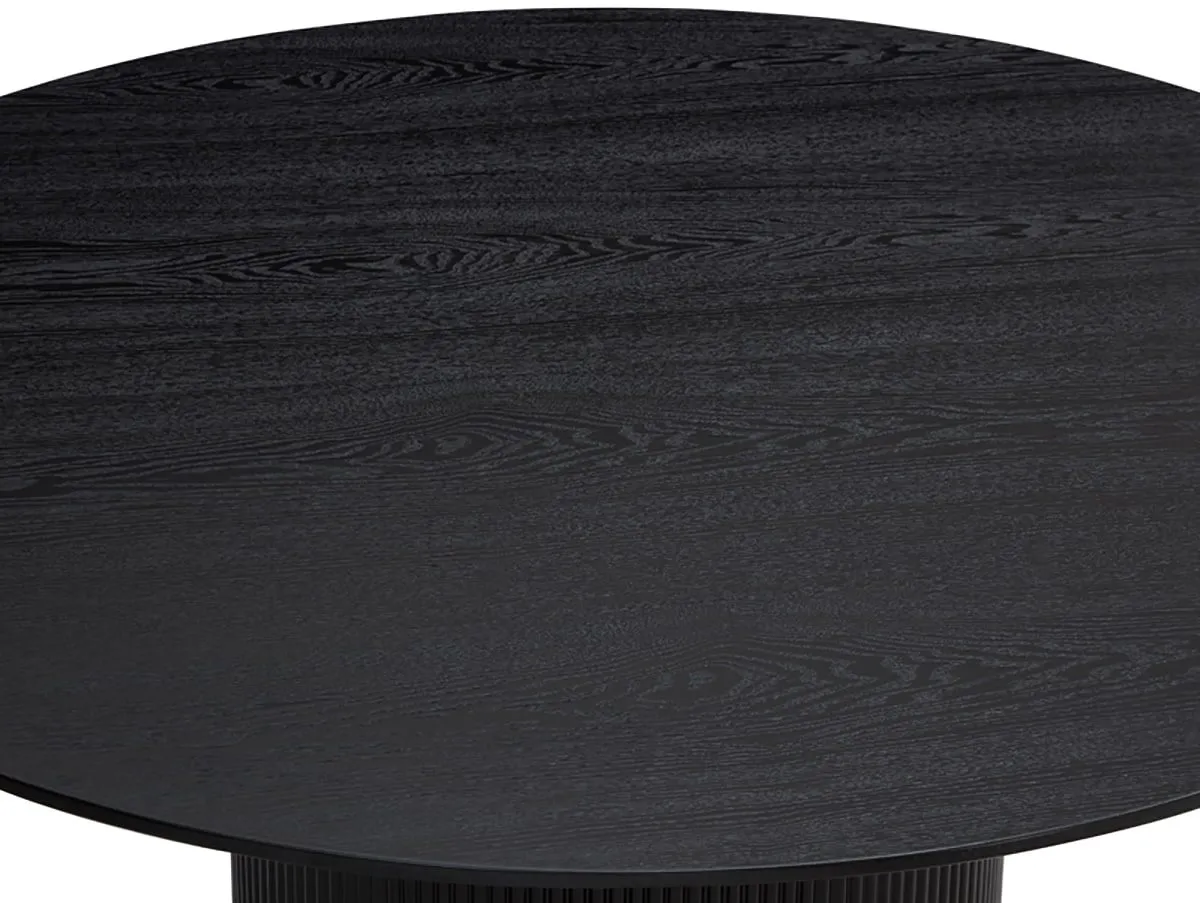 TGC TGC Yuki Black Wood Veneer Round Table