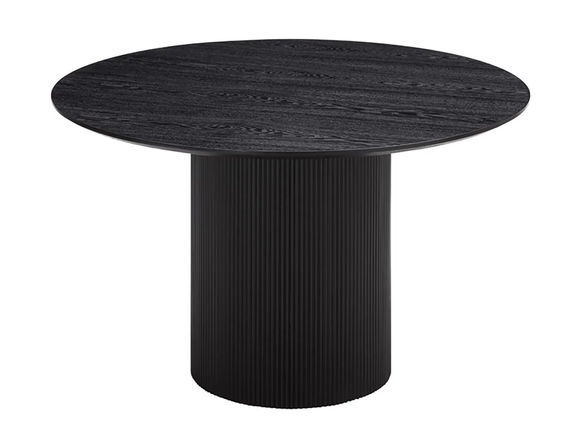 TGC TGC Yuki Black Wood Veneer Round Table