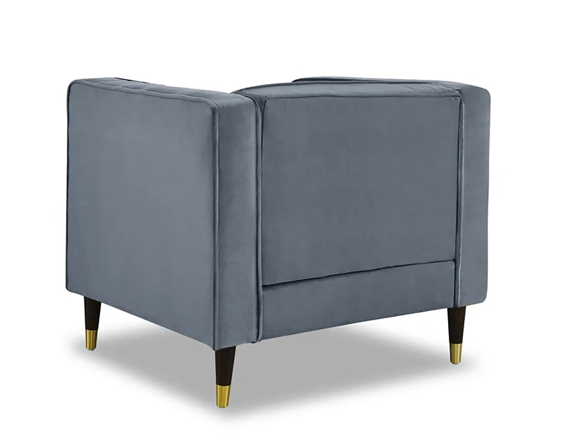 TGC TGC Tammy Grey Velvet Fabric Chair
