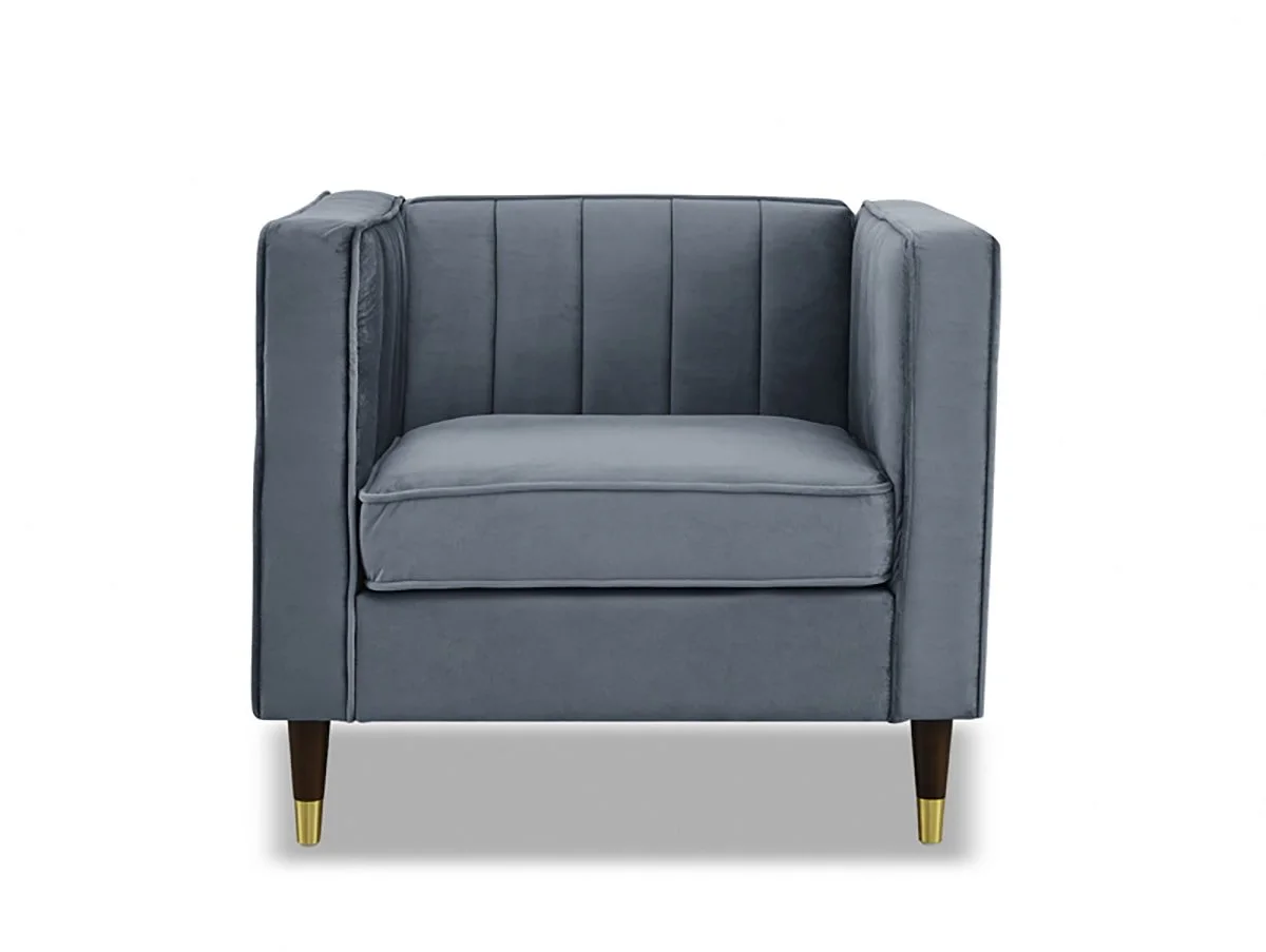 TGC TGC Tammy Grey Velvet Fabric Chair