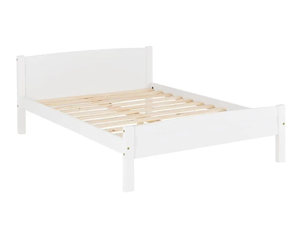 Seconique Clearance - Seconique Amber 4ft6 Double White Wooden Bed Frame