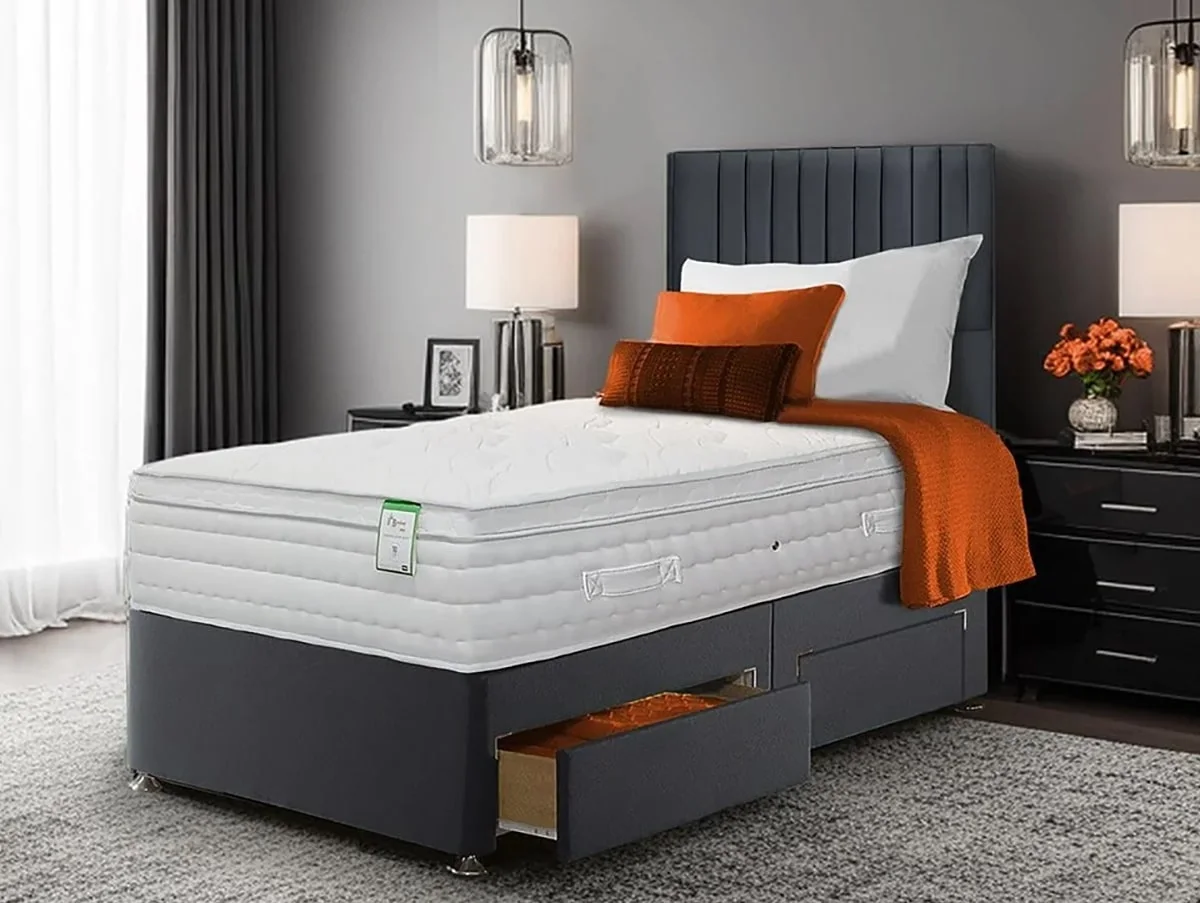 ASC ASC Bamboo Luxury Pocket 3000 2ft6 Small Single Lunar Divan Bed