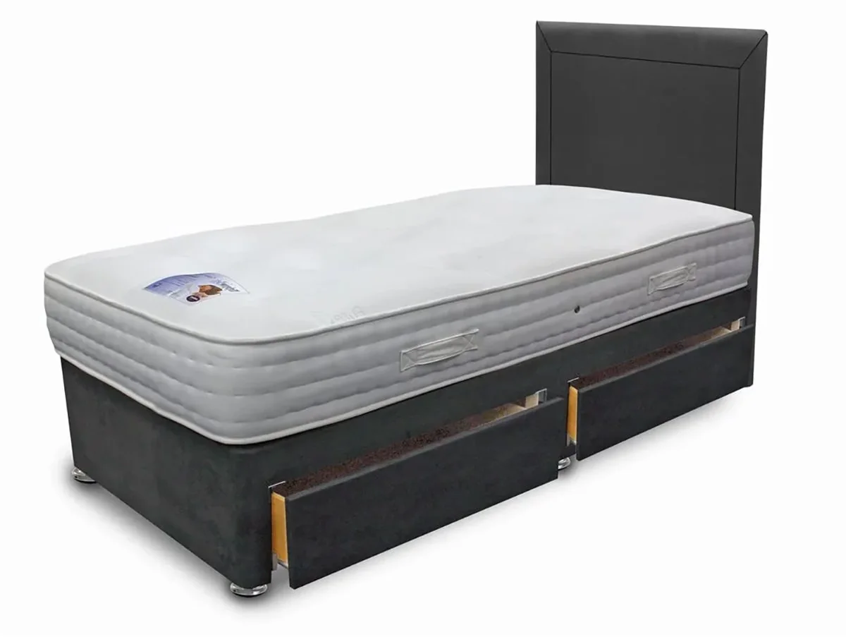 ASC ASC Cypress Pocket 1000 2ft6 Small Single Lunar Divan Bed