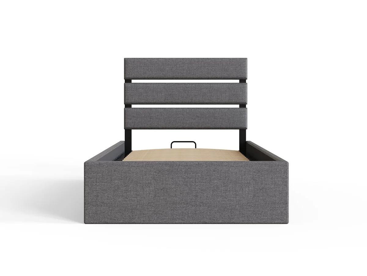 GFW GFW Hudson 3ft Single Grey Fabric Ottoman Bed Frame