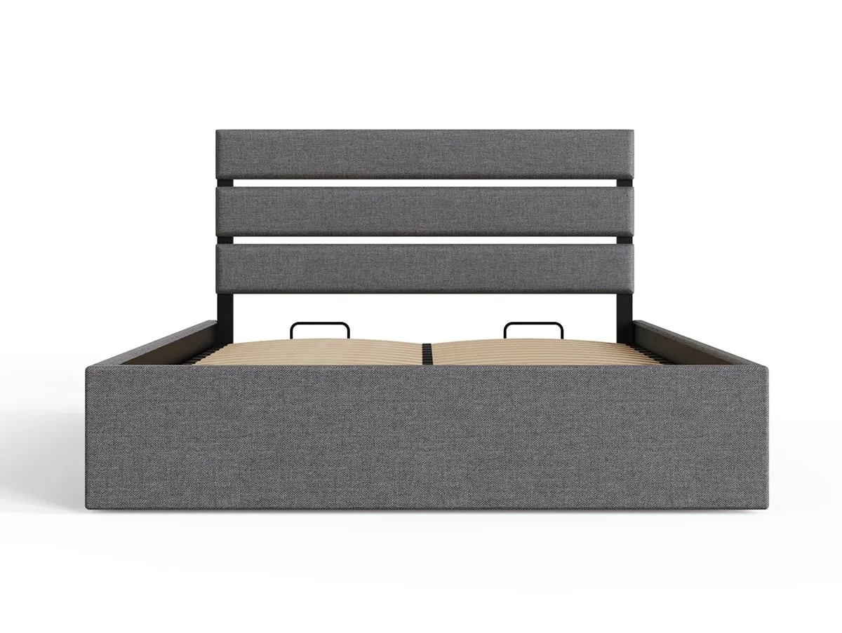 GFW GFW Hudson Grey Fabric Ottoman Bed Frame