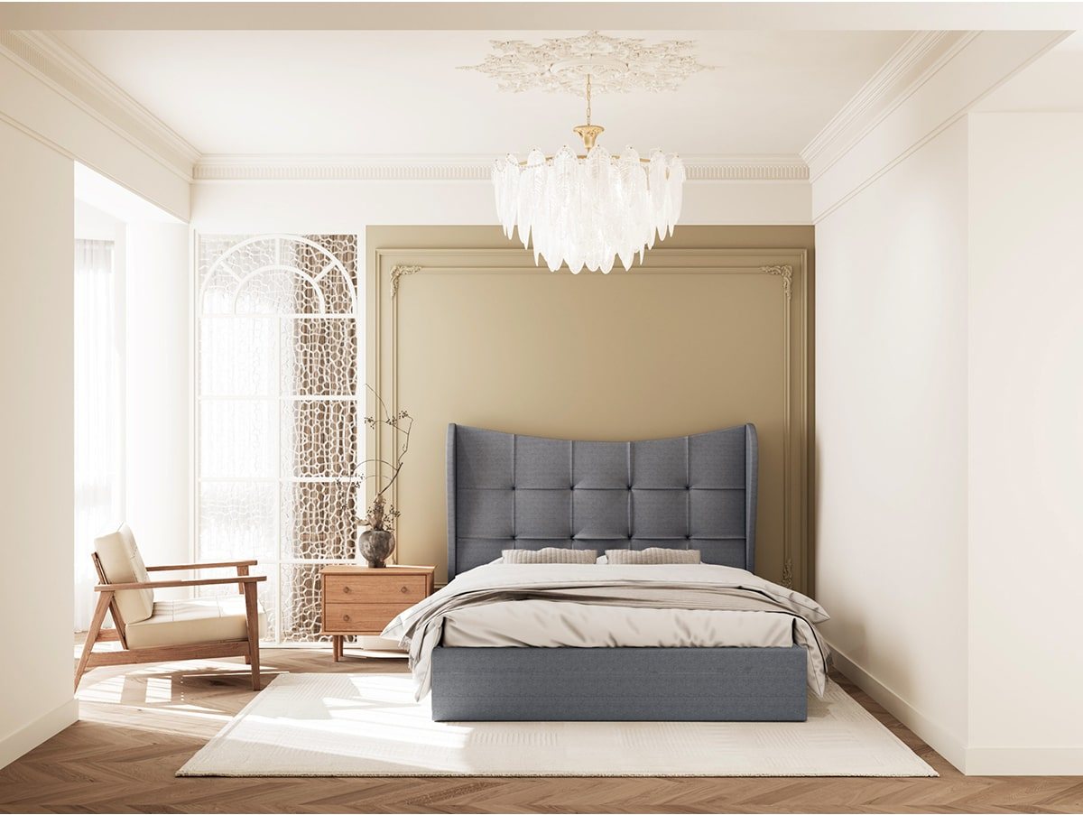 Seconique Seconique Verona 5ft King Size Grey Fabric Ottoman Bed Frame