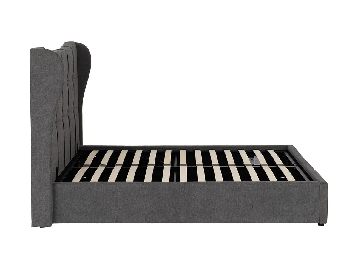 Seconique Seconique Verona 5ft King Size Grey Fabric Ottoman Bed Frame