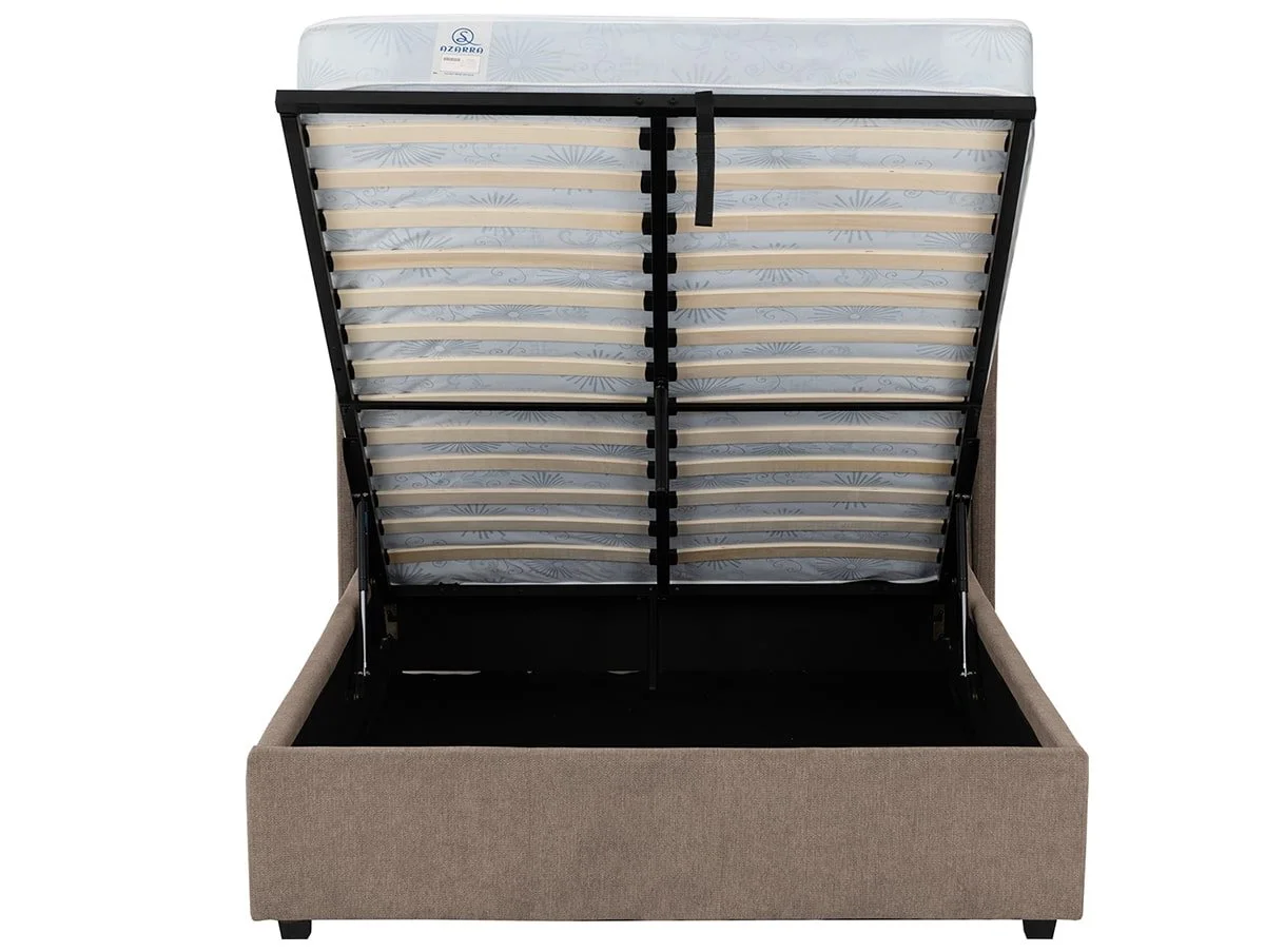 Seconique Seconique Verona Brown Fabric Ottoman Bed Frame