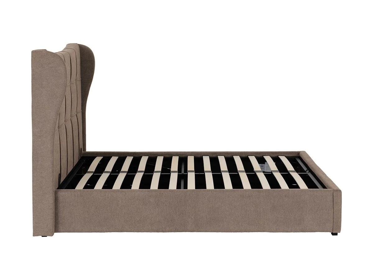Seconique Seconique Verona Brown Fabric Ottoman Bed Frame