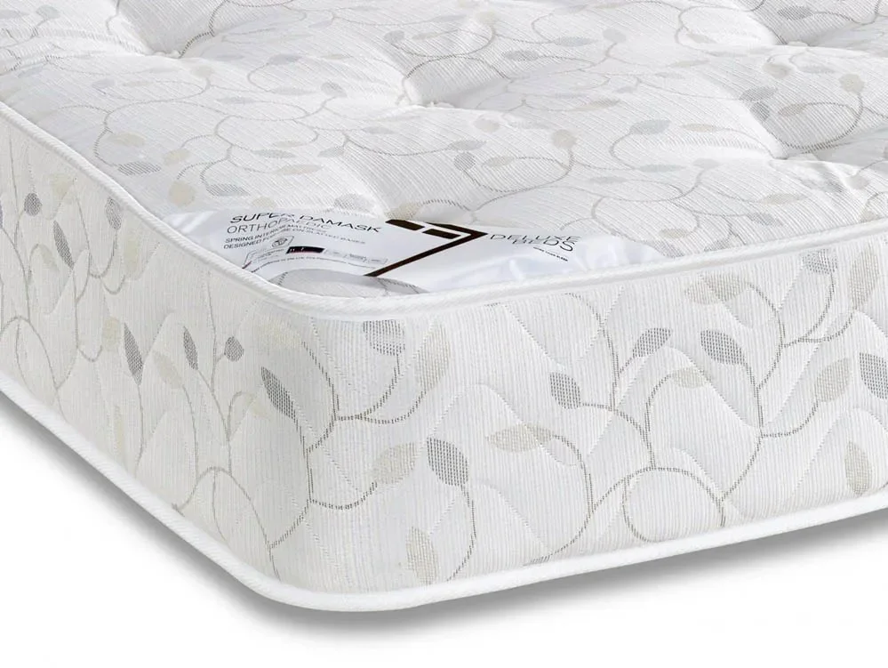 Deluxe Deluxe Super Damask Orthopaedic Extra Long 4ft6 x 6ft9 Double Bed