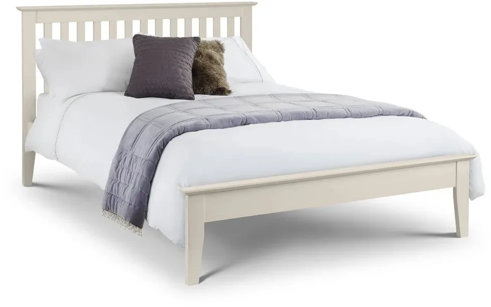 Julian Bowen Clearance - Julian Bowen Salerno 4ft6 Double Ivory Wooden Bed Frame