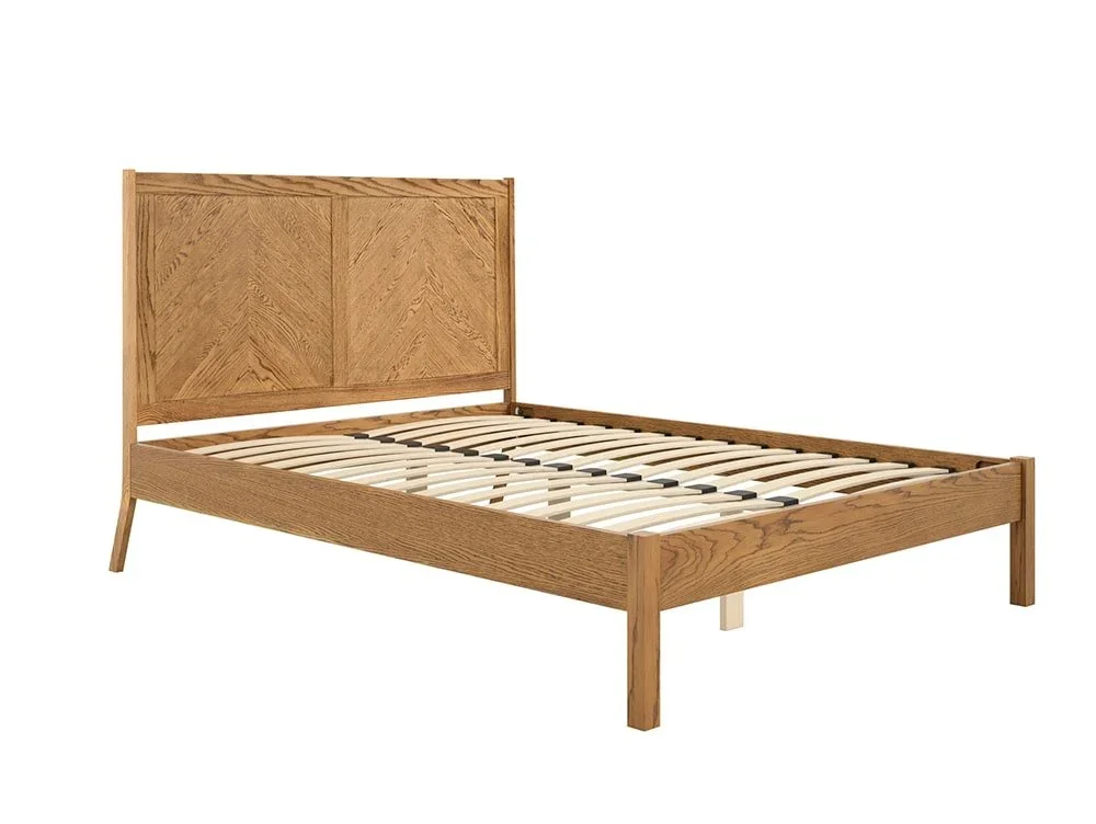 LPD Clearance - LPD Palms 5ft King Size Smoked Oak Wooden Bed Frame