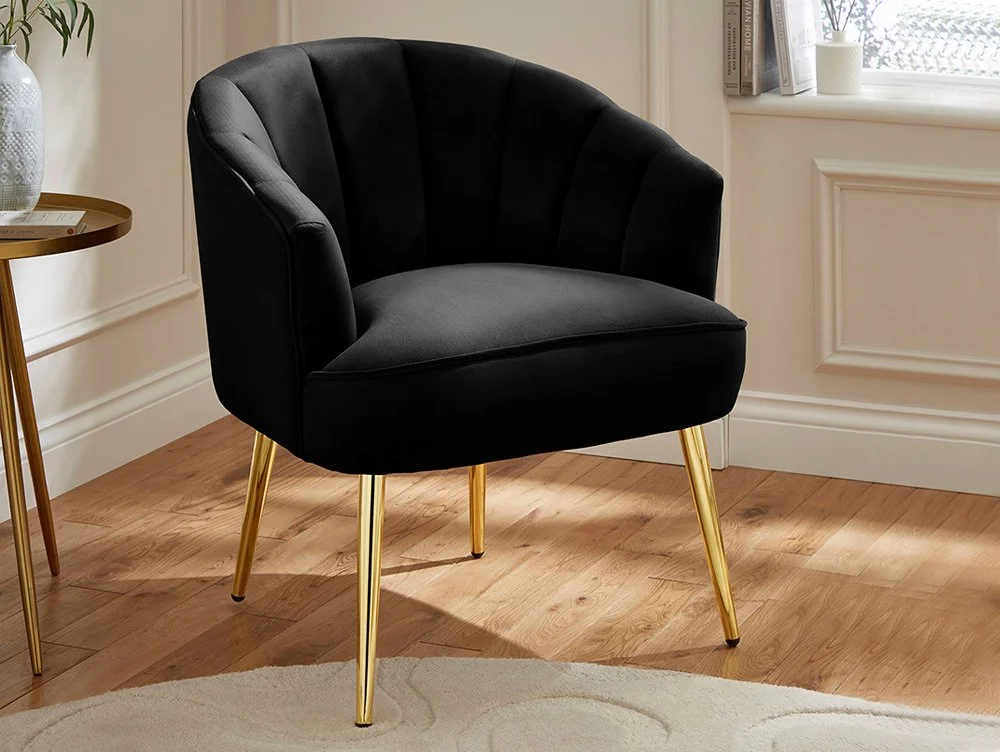 GFW GFW Pettine Black Fabric Accent Chair