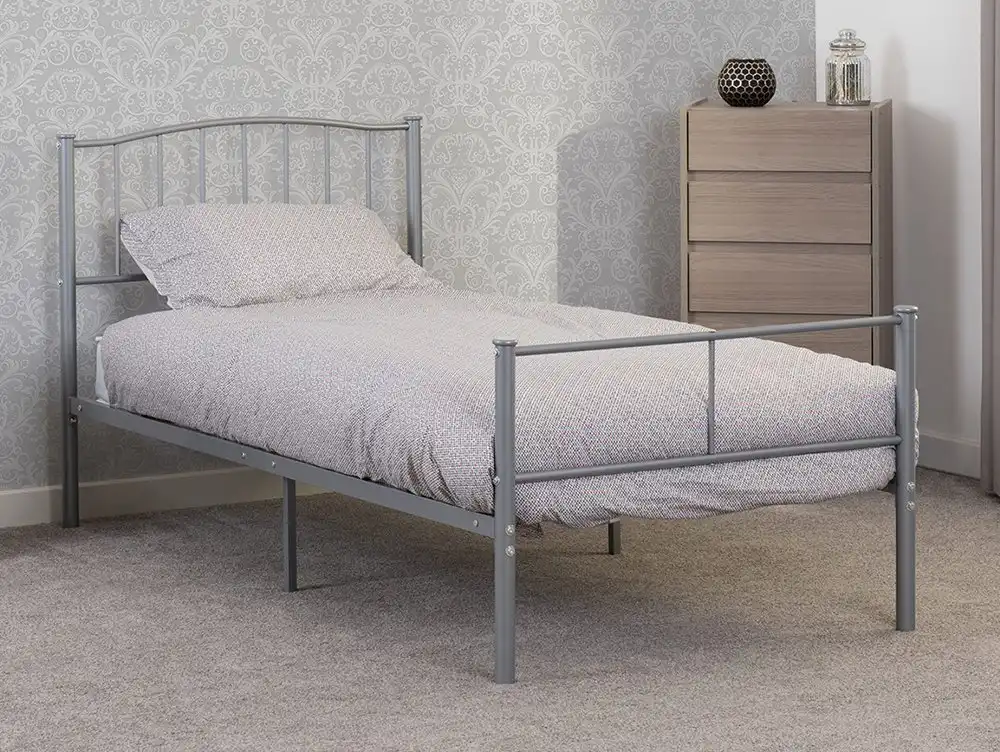 Seconique Seconique Newton Silver Metal Bed Frame