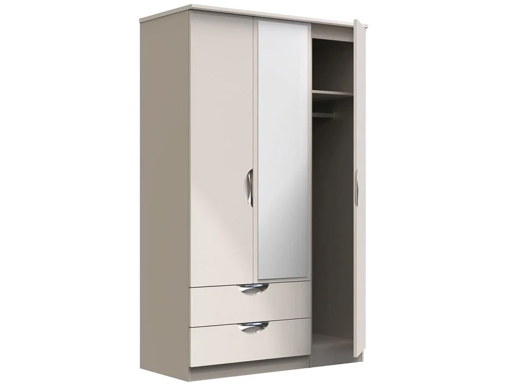 ASC ASC Corsica 3 Door 2 Drawer Mirror Wardrobe (Part Assembled)