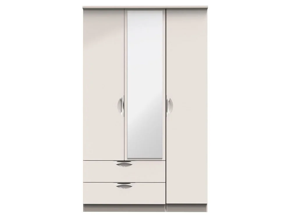 ASC ASC Corsica 3 Door 2 Drawer Mirror Wardrobe (Part Assembled)