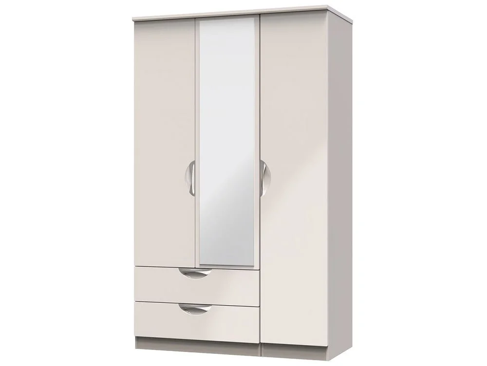 ASC ASC Corsica 3 Door 2 Drawer Mirror Wardrobe (Part Assembled)