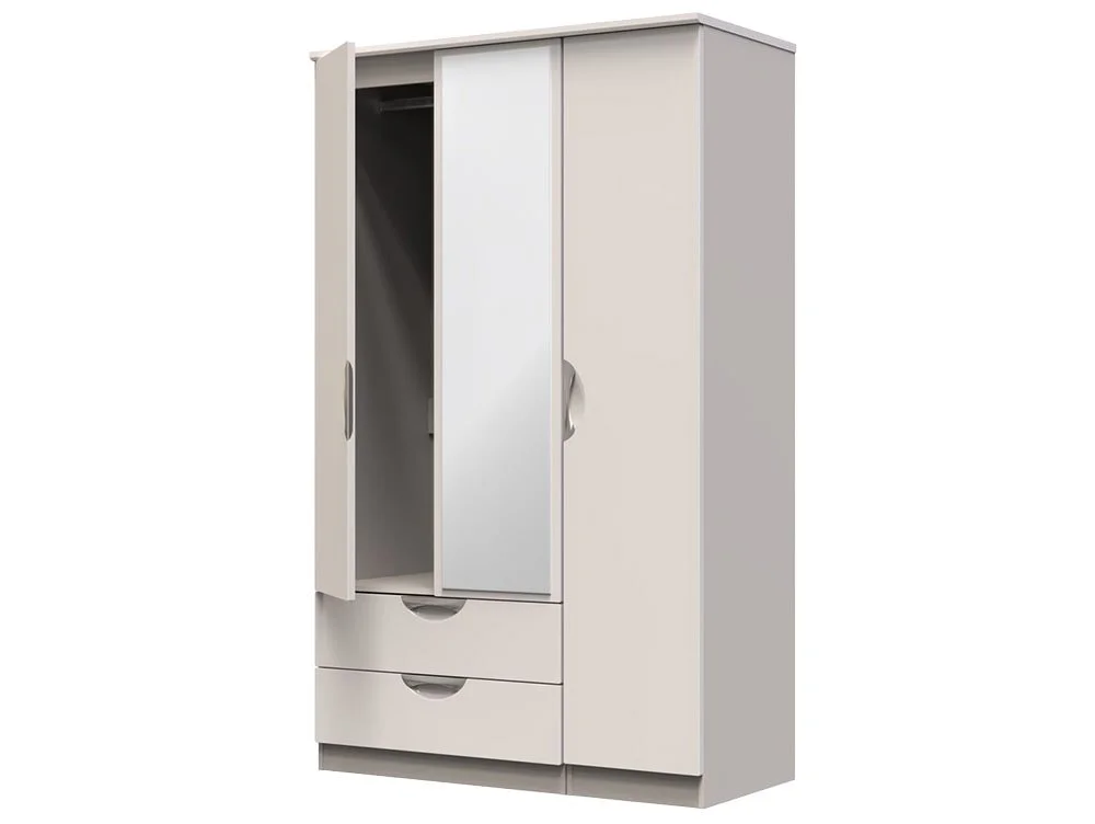 ASC ASC Corsica 3 Door 2 Drawer Mirror Wardrobe (Part Assembled)