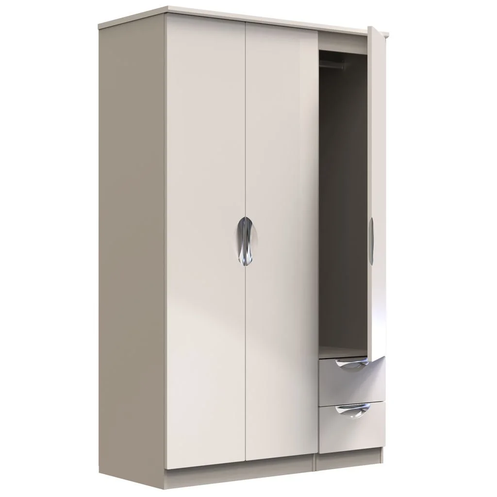 ASC ASC Corsica 3 Door 2 Small Drawer Triple Wardrobe (Part Assembled)
