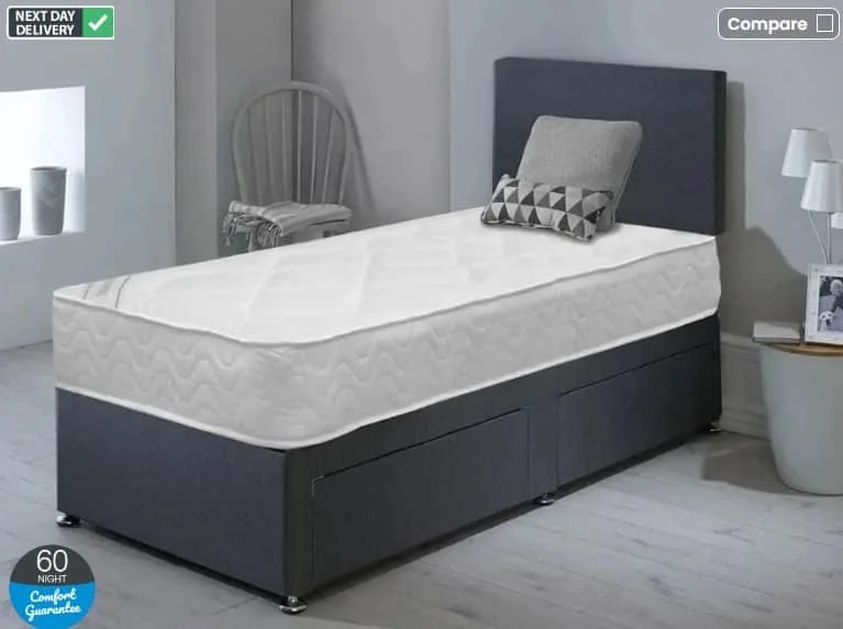Dura Clearance - Dura Ortho Firm 3ft6 Large Single Divan Bed