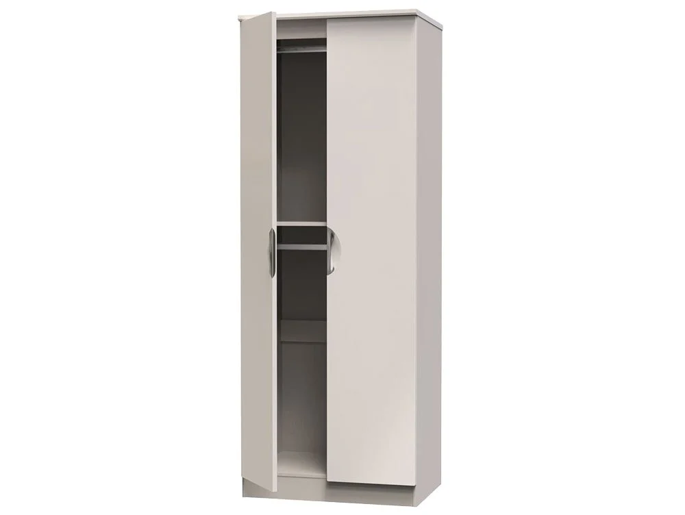 ASC ASC Corsica 2 Door Double Hanging Tall Wardrobe (Assembled)