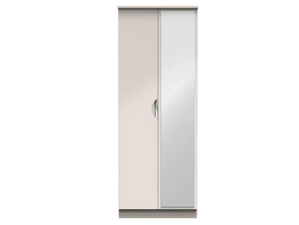 ASC ASC Corsica 2 Door Tall Mirrored Wardrobe (Assembled)