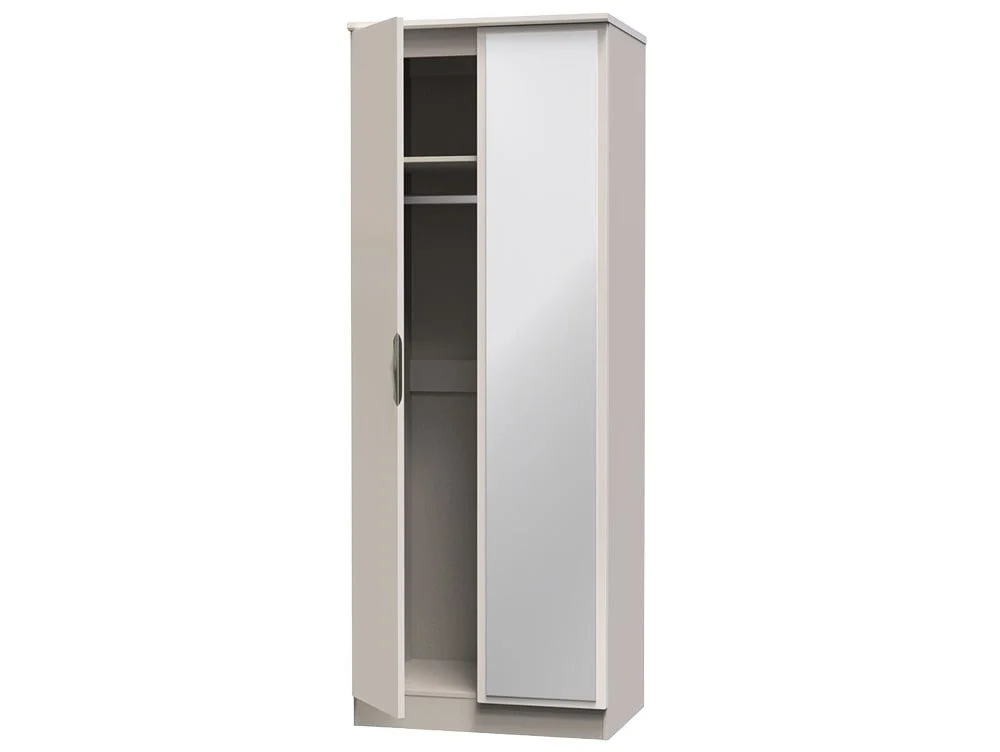 ASC ASC Corsica 2 Door Tall Mirrored Wardrobe (Assembled)