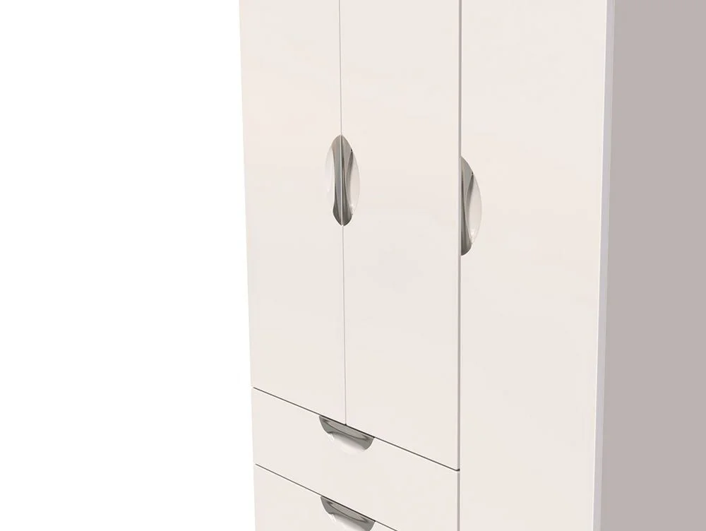 ASC ASC Corsica 3 Door 2 Drawer Tall Triple Wardrobe (Part Assembled)