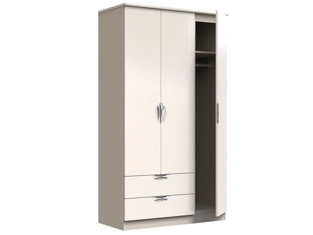 ASC ASC Corsica 3 Door 2 Drawer Tall Triple Wardrobe (Part Assembled)