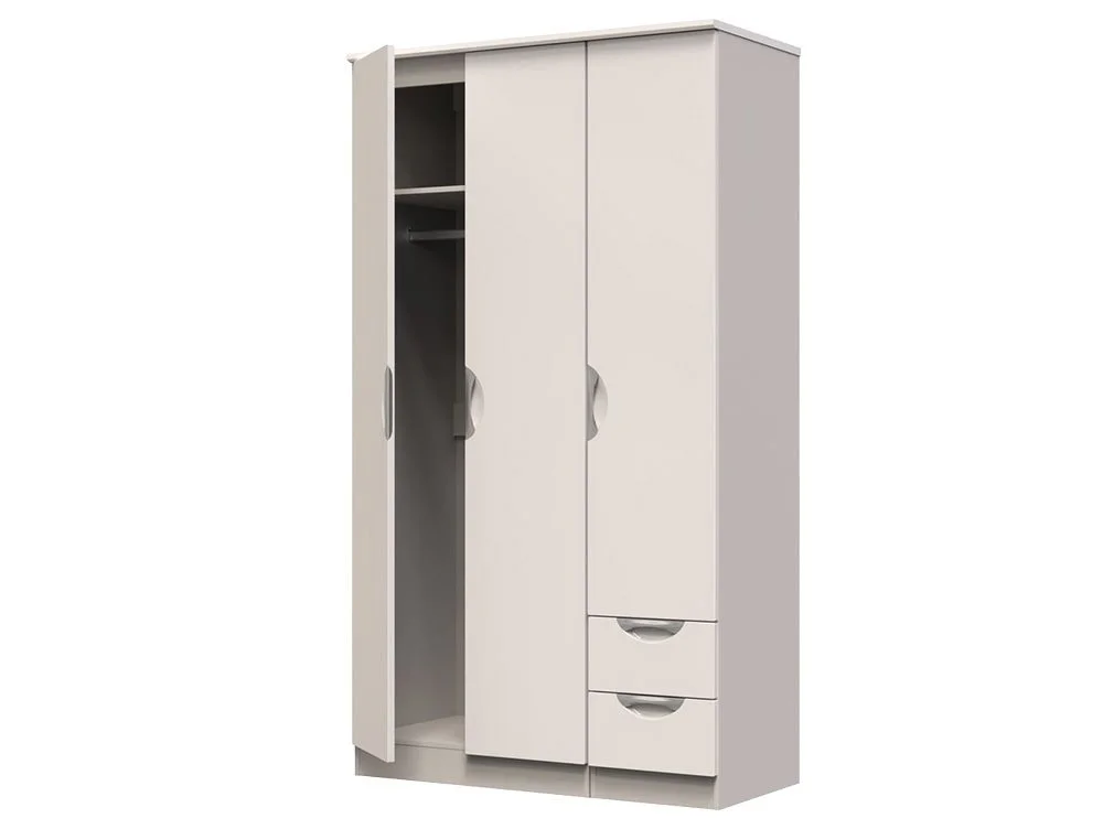 ASC ASC Corsica 3 Door 2 Small Drawer Tall Triple Wardrobe (Part Assembled)