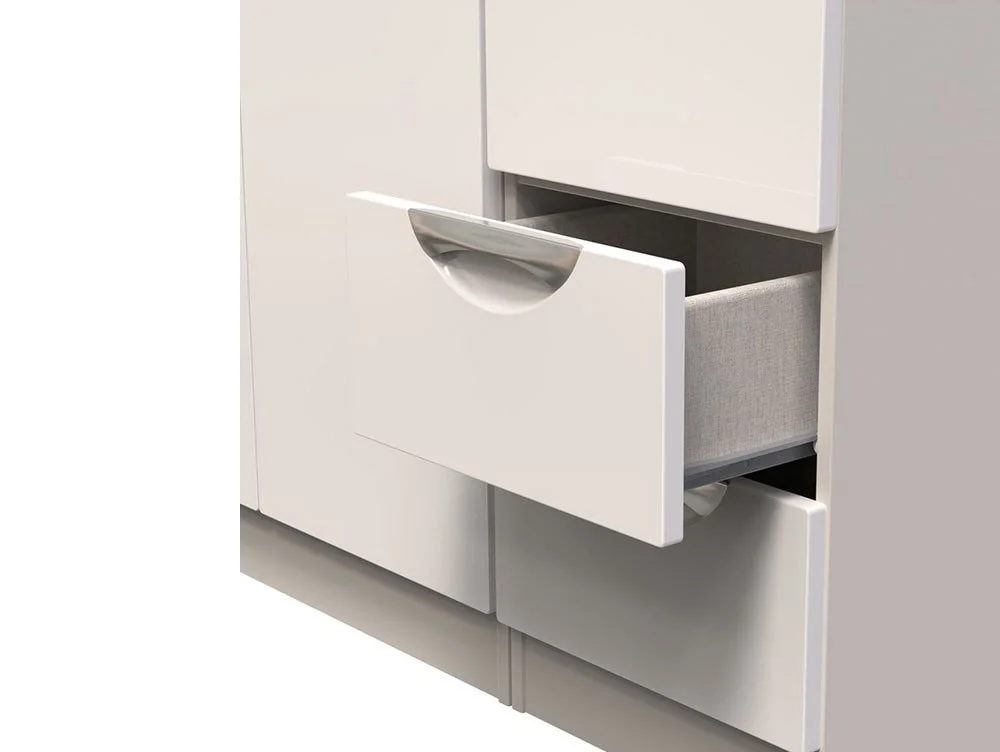 ASC ASC Corsica 3 Door 2 Small Drawer Tall Triple Wardrobe (Part Assembled)
