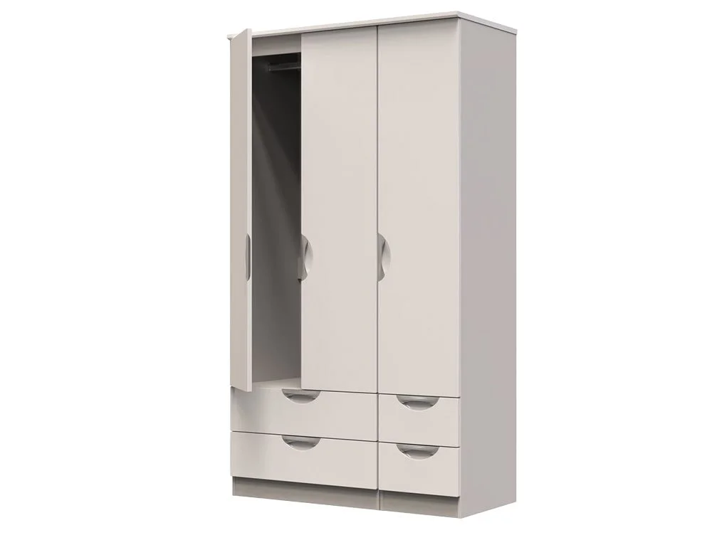 ASC ASC Corsica 3 Door 4 Drawer Tall Triple Wardrobe (Part Assembled)