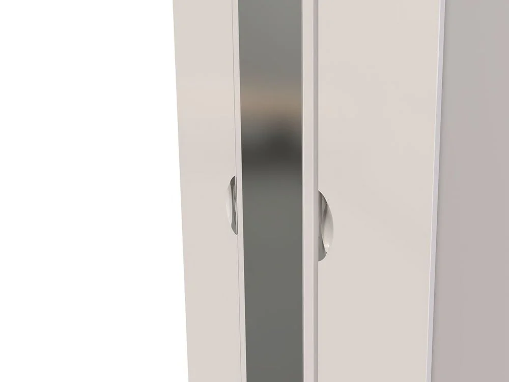 ASC ASC Corsica 3 Door Tall Mirrored Triple Wardrobe (Part Assembled)