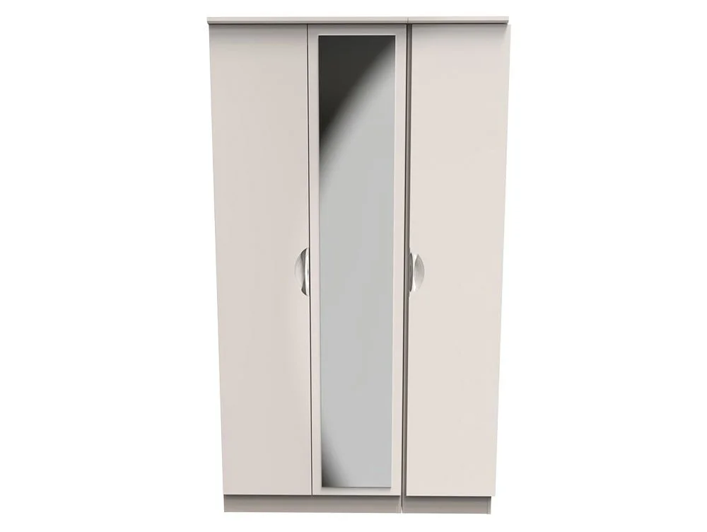 ASC ASC Corsica 3 Door Tall Mirrored Triple Wardrobe (Part Assembled)