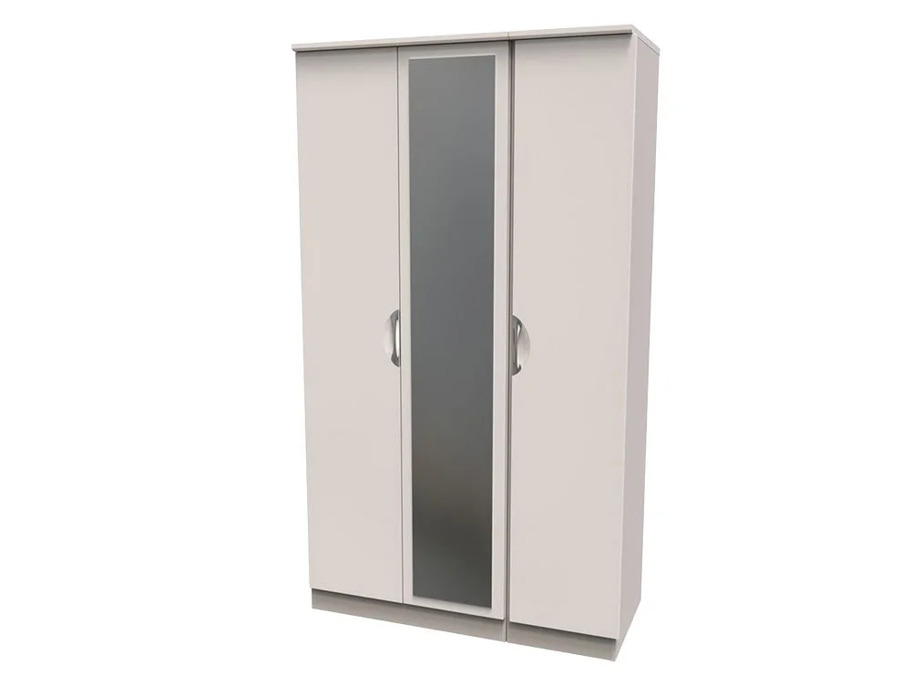 ASC ASC Corsica 3 Door Tall Mirrored Triple Wardrobe (Part Assembled)