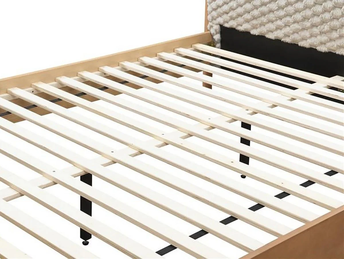 Birlea Birlea Hatti White and Oak Fabric Bed Frame